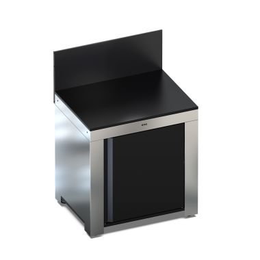 Worktop Module 80 cm Black and Stainless Steel