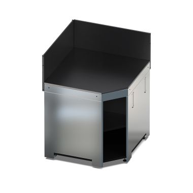 Module d'Angle 80 cm - Noir et Inox