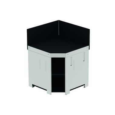 Module d'Angle 80 cm - Noir et Inox